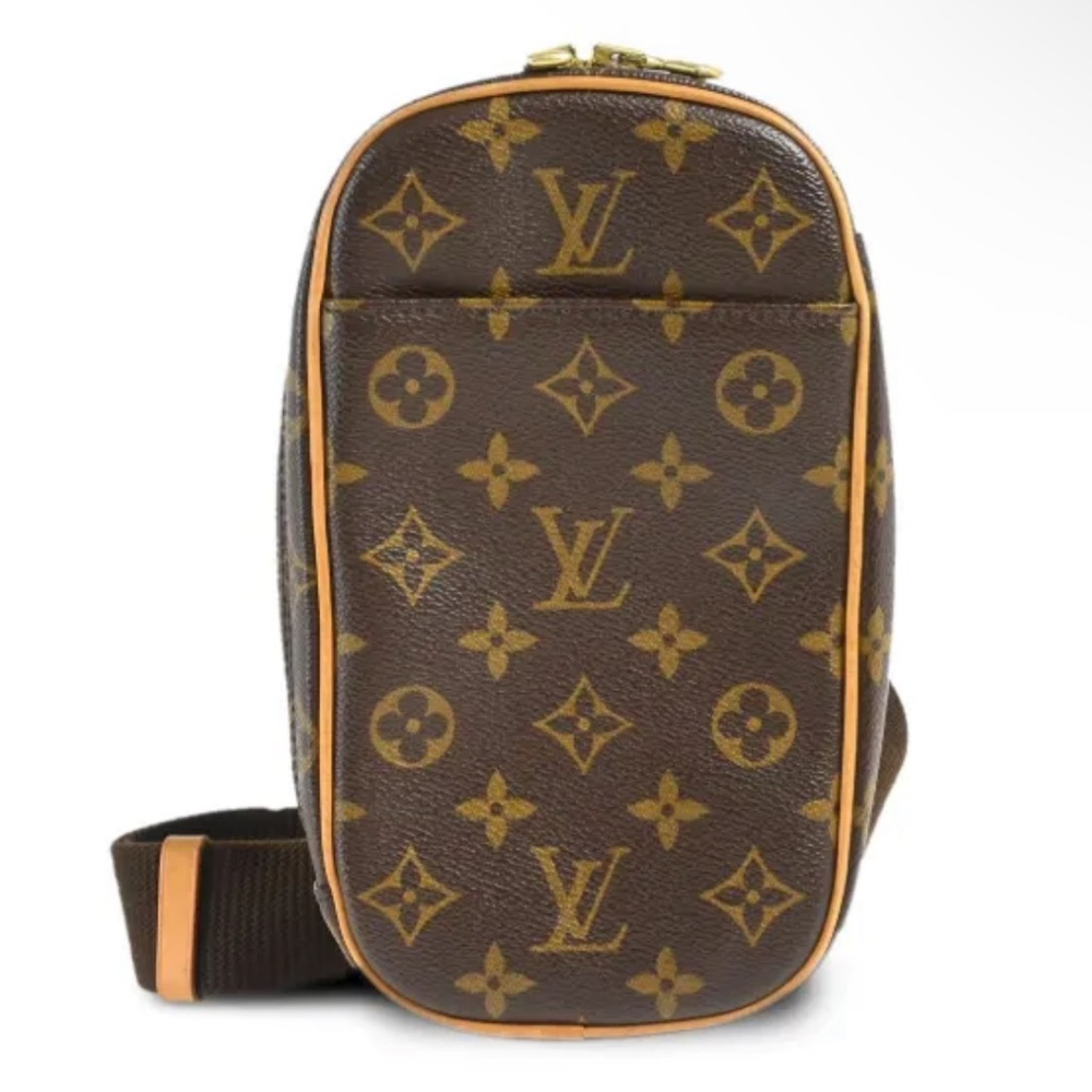 Louis Vuitton Brown Monogram Crossbody Bag with Adjustable Strap